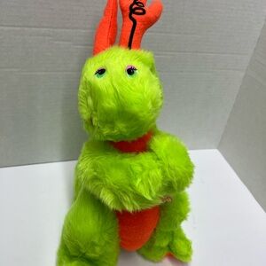 14" VINTAGE 1993 CELLUSAURUS GREEN MOTOROLA DINOSAUR STUFFED ANIMAL PLUSH‎ TOY